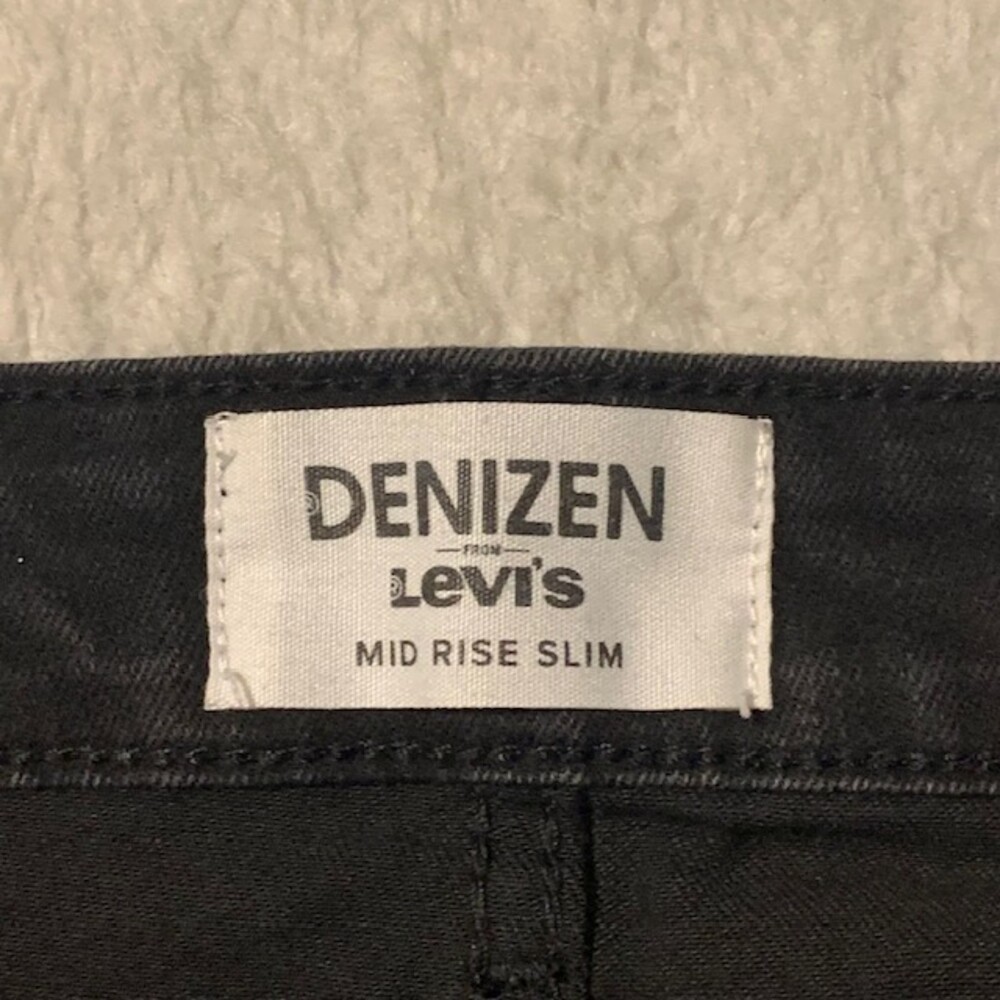 DENIZEN From Levi’s Womens 14M 32x30 Black Mid Rise Slim Stretch Jeans - Picture 6 of 10